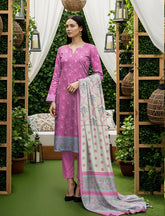 3 Pcs Lawn Unstitched Suit 525