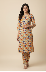 2 Piece Digital Print Linen Suit 27