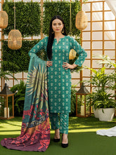 3 Pcs Lawn Unstitched Suit 529