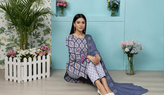 3 Pcs Lawn Unstitched Suit 530