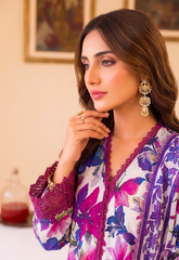 3 Pcs Lawn Unstitched Suit 562