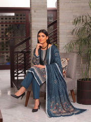 3 Pcs Lawn Unstitched Suit 587