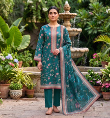3 Pcs Lawn Unstitched Suit 593