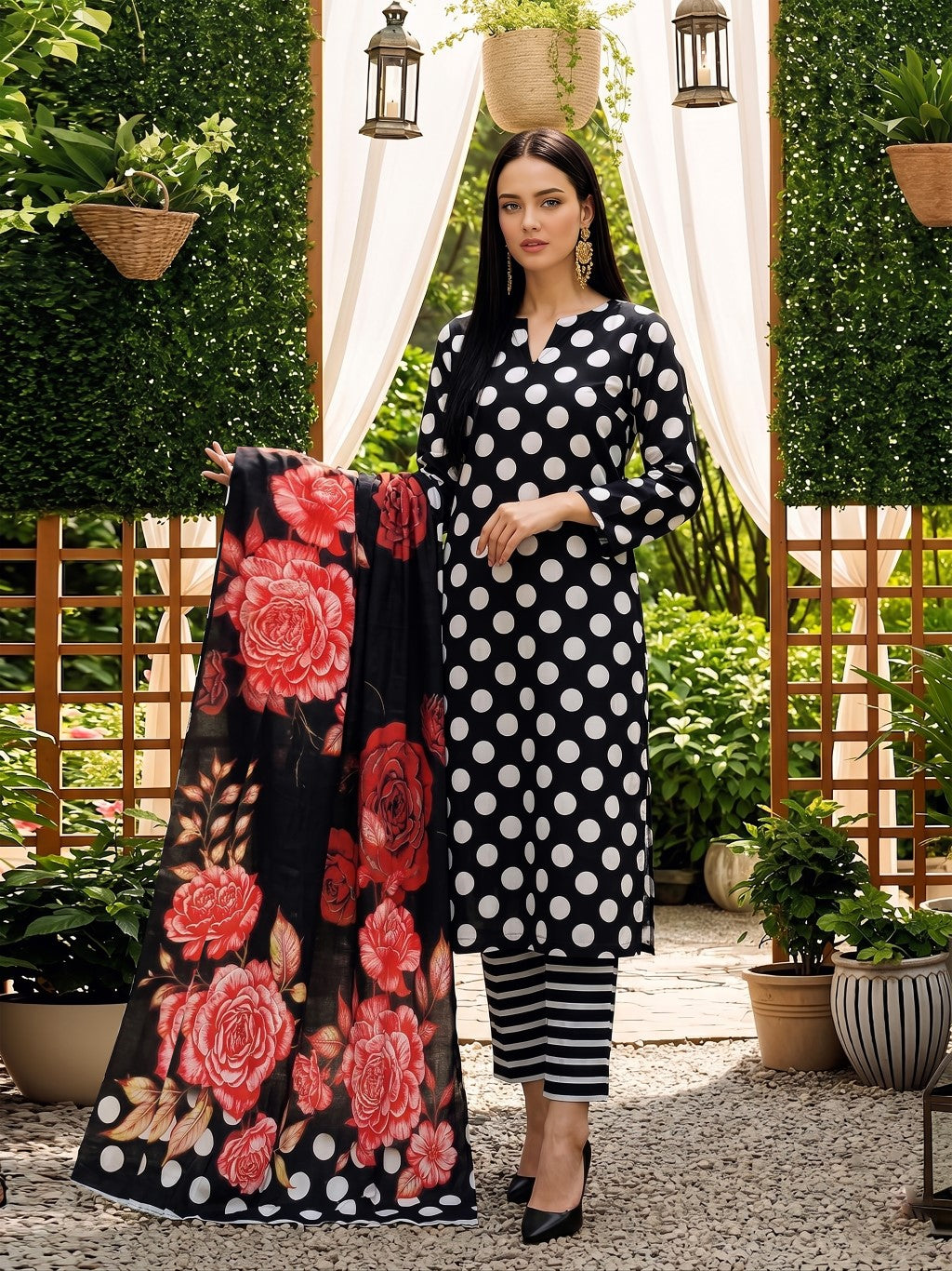 3 Pcs Lawn Unstitched Suit 510