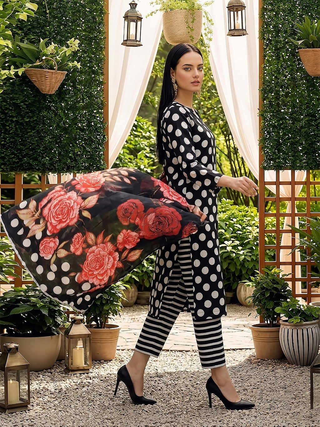 3 Pcs Lawn Unstitched Suit 510