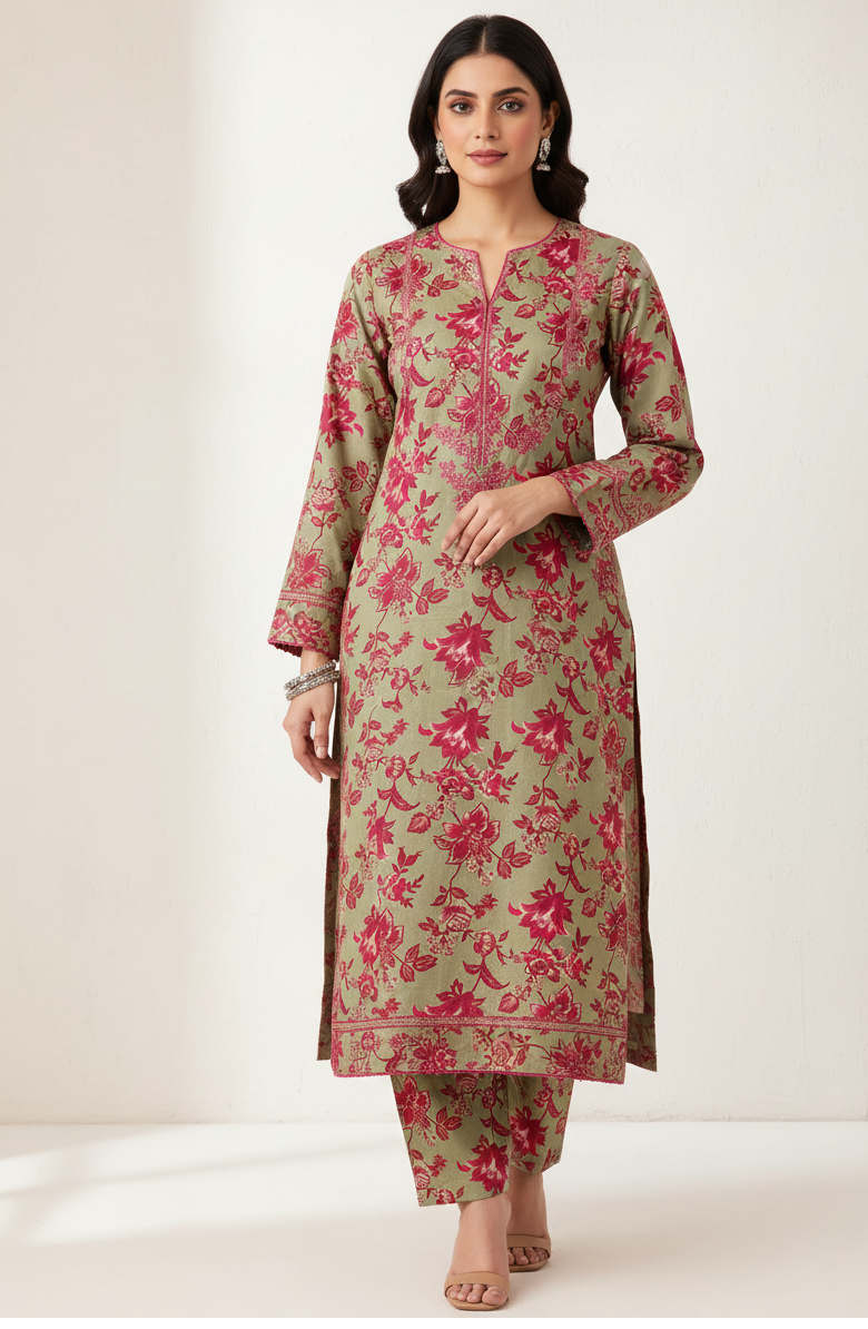 2 Piece Digital Print Khaddar Suit 13