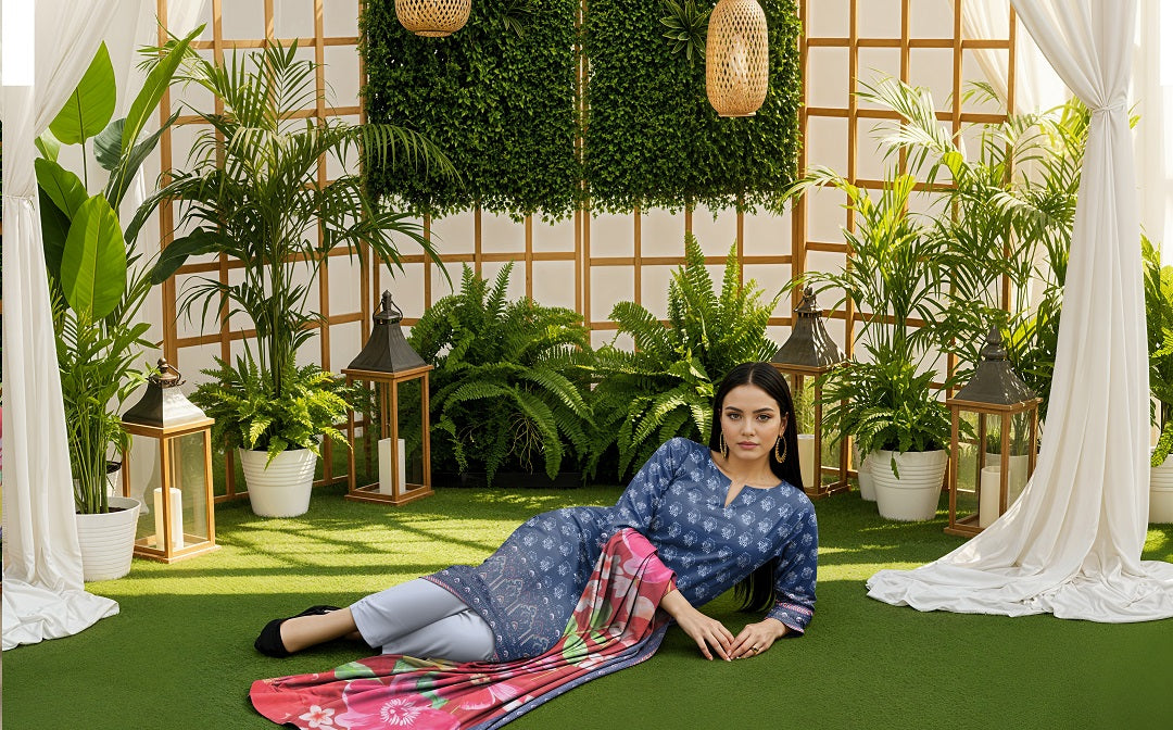 3 Pcs Lawn Unstitched Suit 523