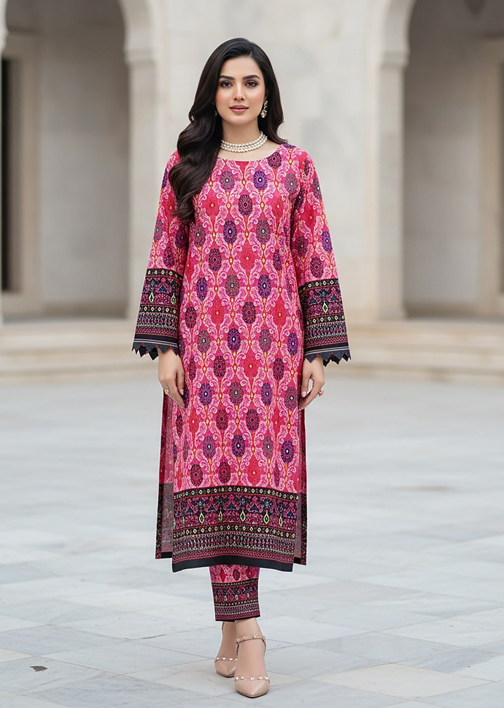 2 Pcs Ladies Suit  Des  126