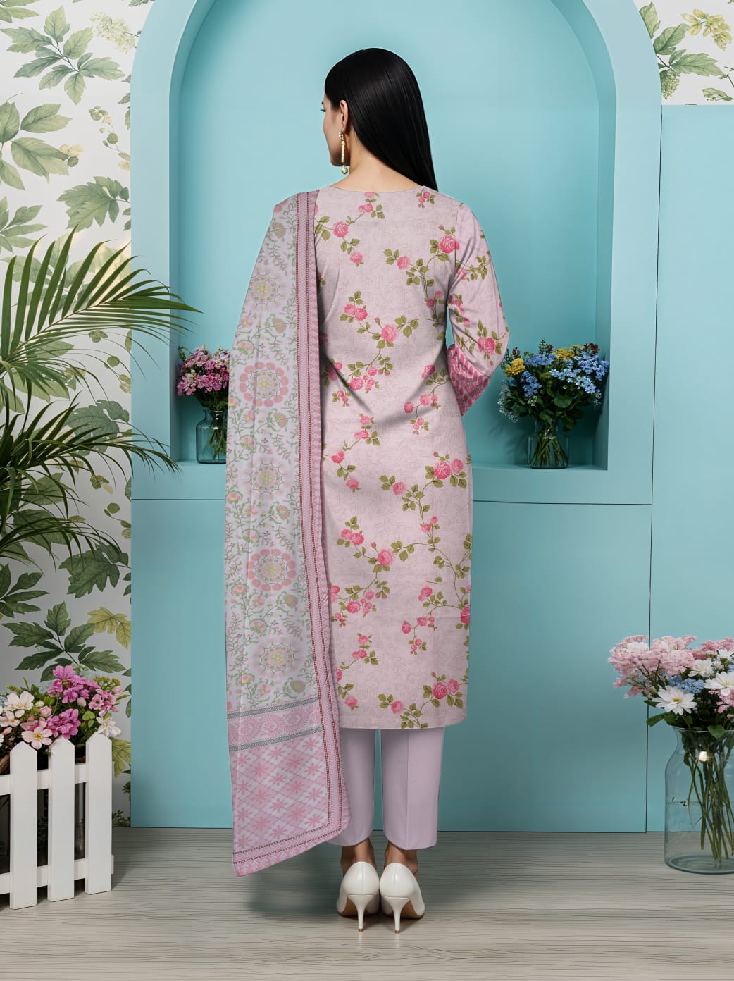 3 Pcs Lawn Unstitched Suit 532