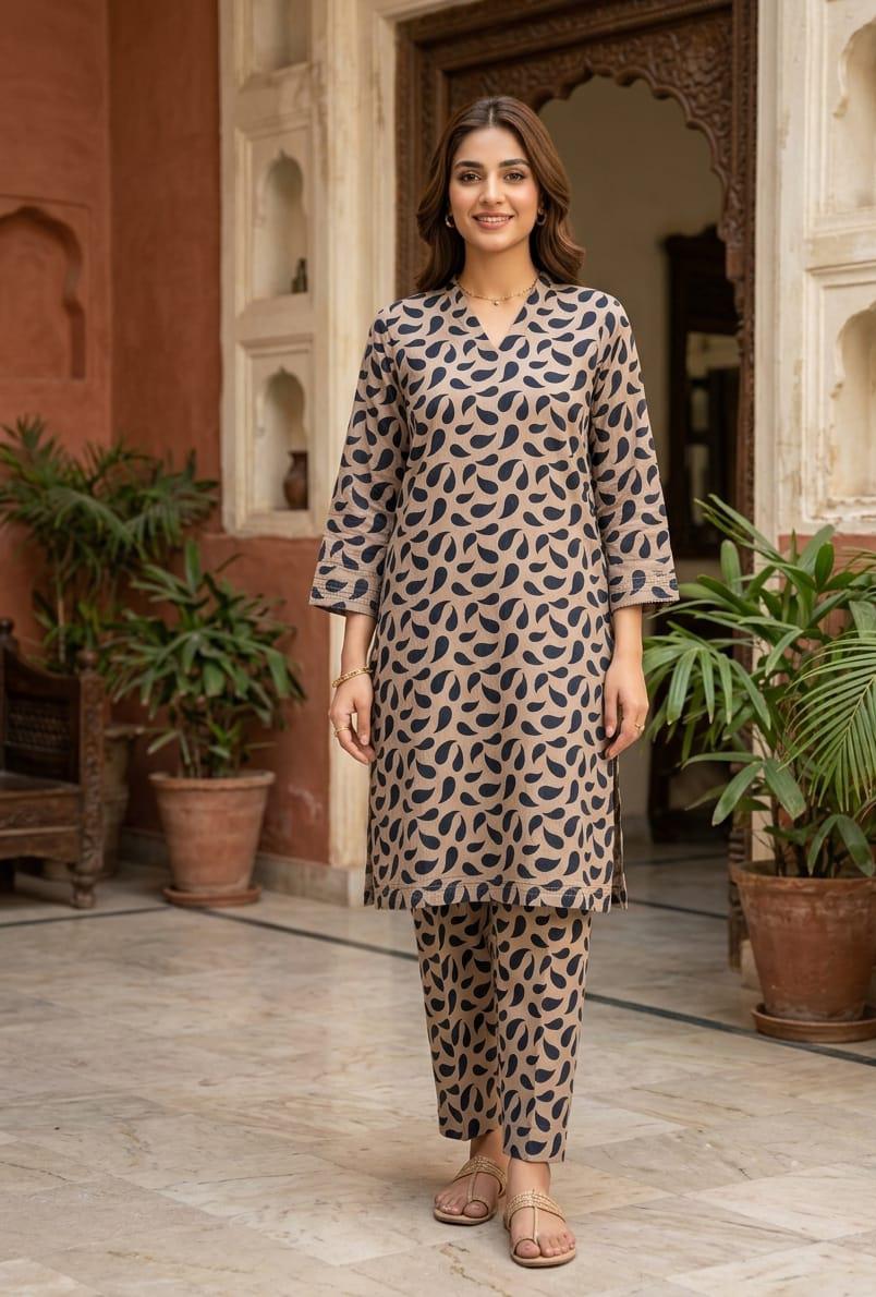 2 Pcs Ladies Suit  Des  132