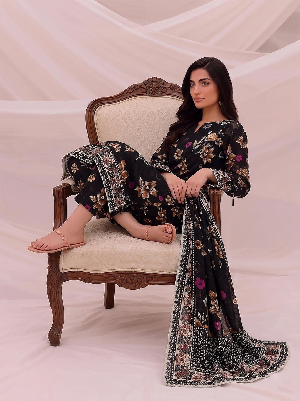 3 Pcs Lawn Unstitched Suit 503