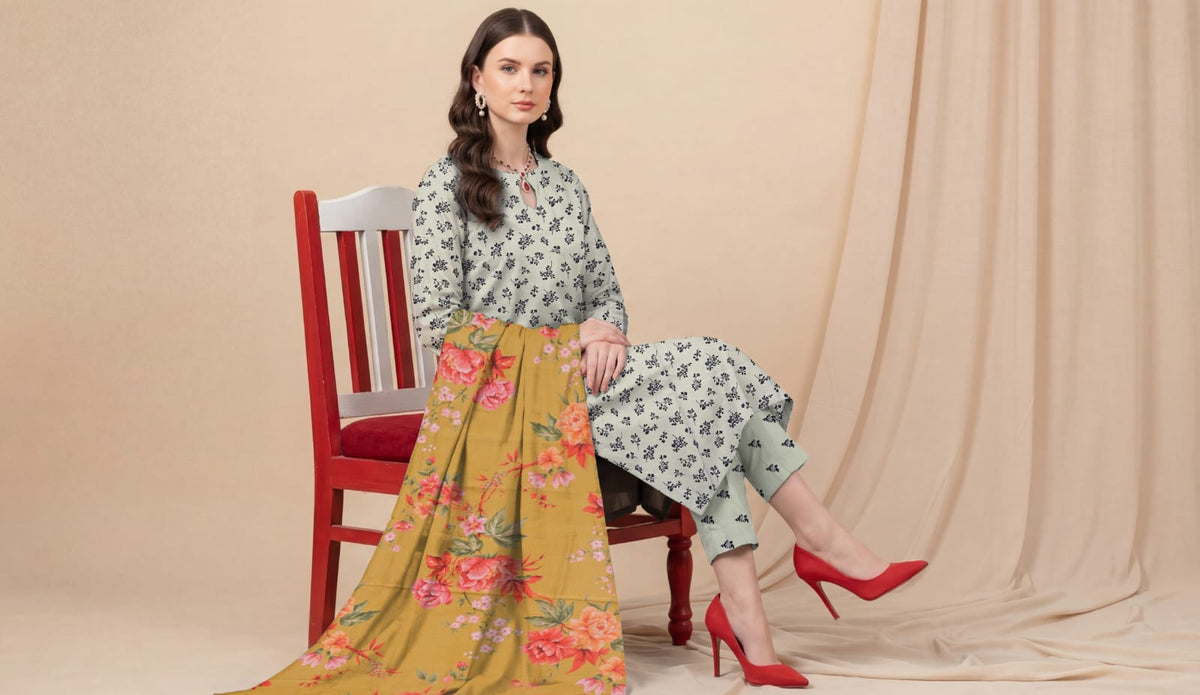 3 Pcs Lawn Unstitched Suit 540
