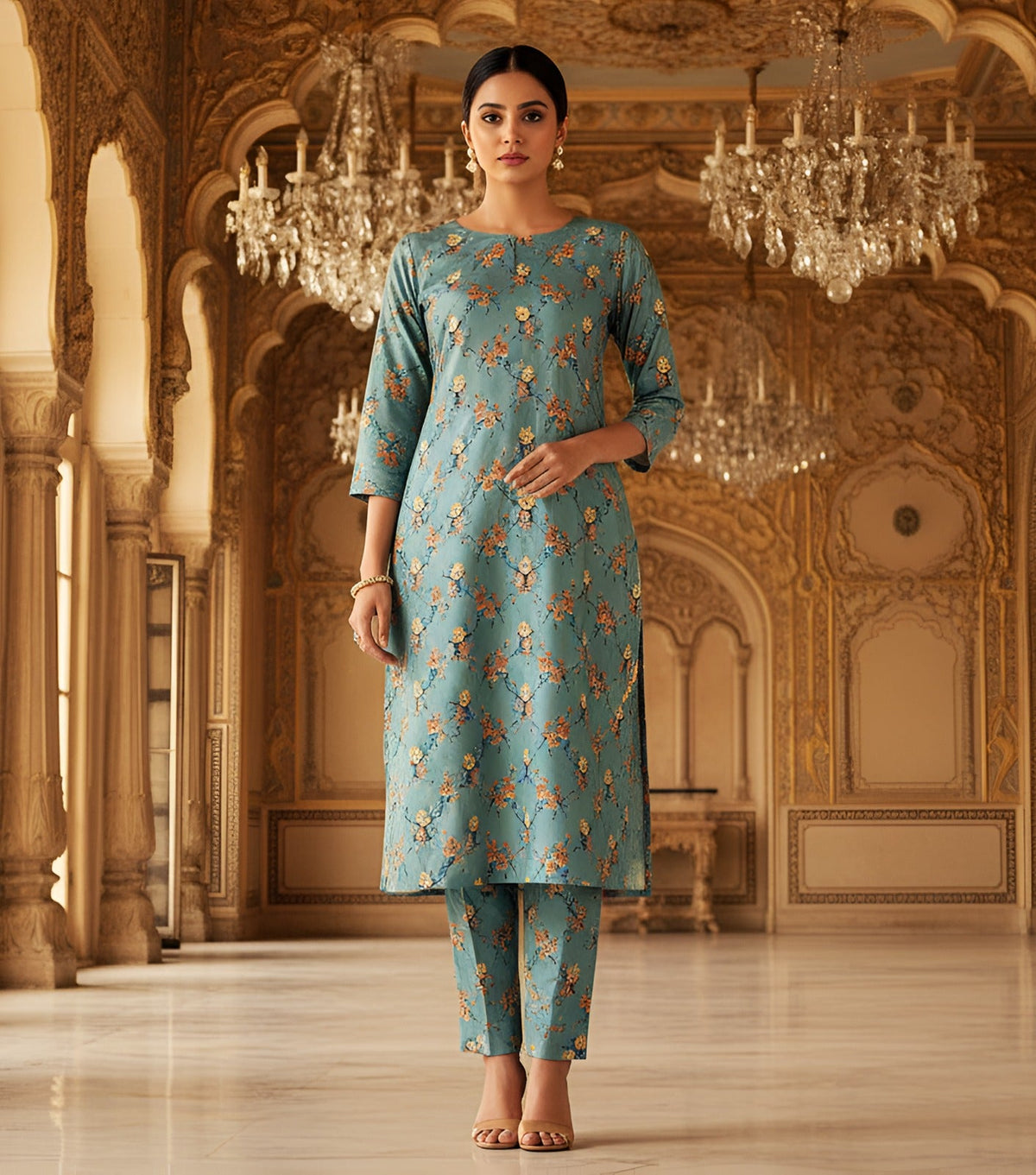 2 Pcs Ladies Suit  Des  140