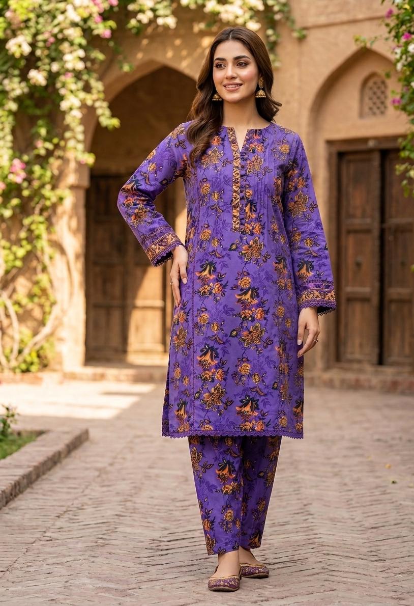 2 Pcs Ladies Suit  Des  142