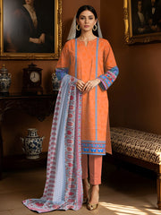 3 Pcs Lawn Unstitched Suit 543