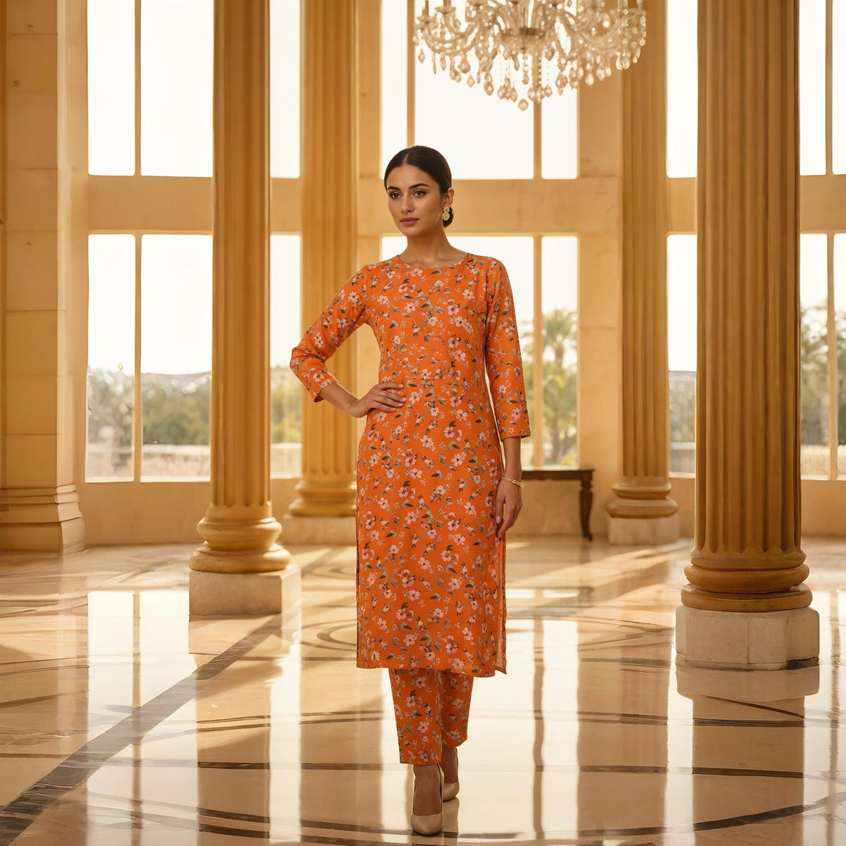 2 Pcs Ladies Suit  Des  148