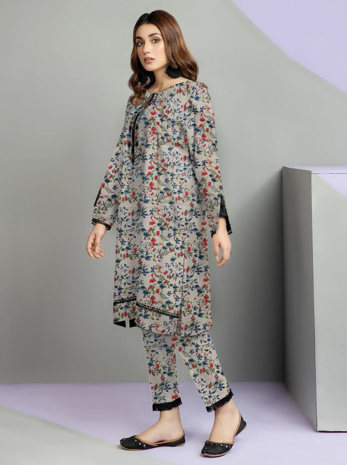 2 Pcs Ladies Suit  Des  104