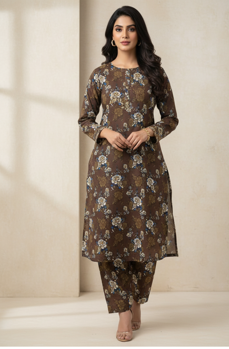 2 Piece Digital Print Khaddar Suit 04