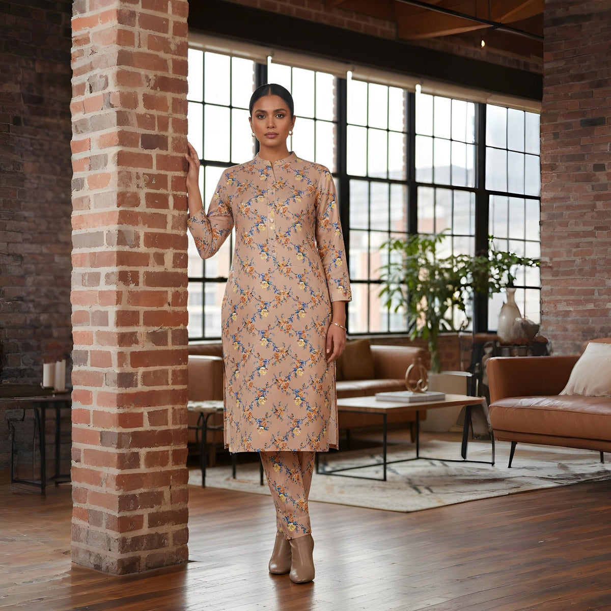 2 Pcs Ladies Suit  Des  156