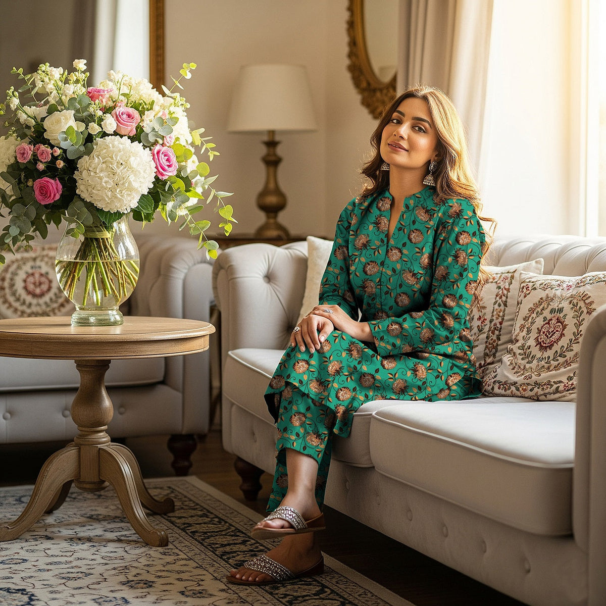 2 Pcs Ladies Suit  Des  157