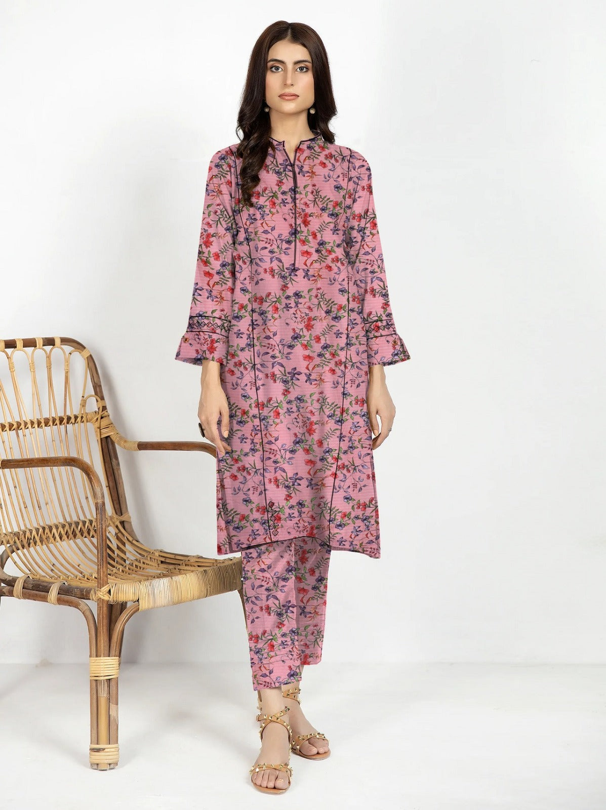 2 Pcs Ladies Suit  Des  105