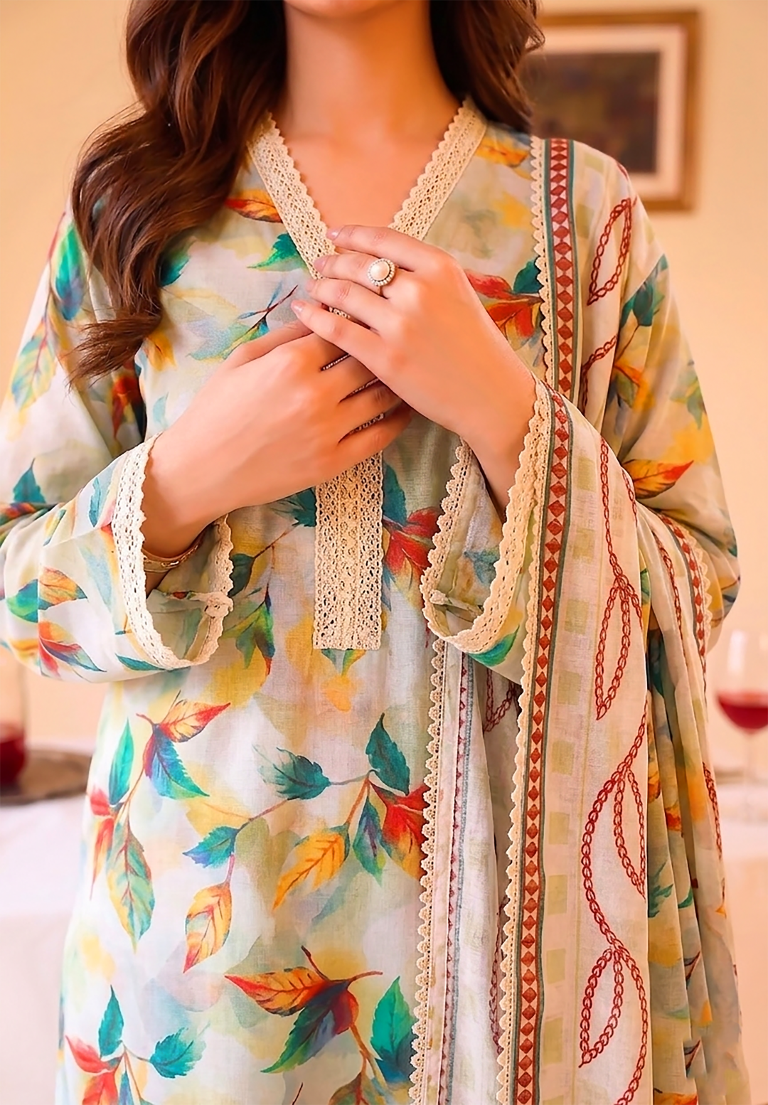 3 Pcs Lawn Unstitched Suit 564