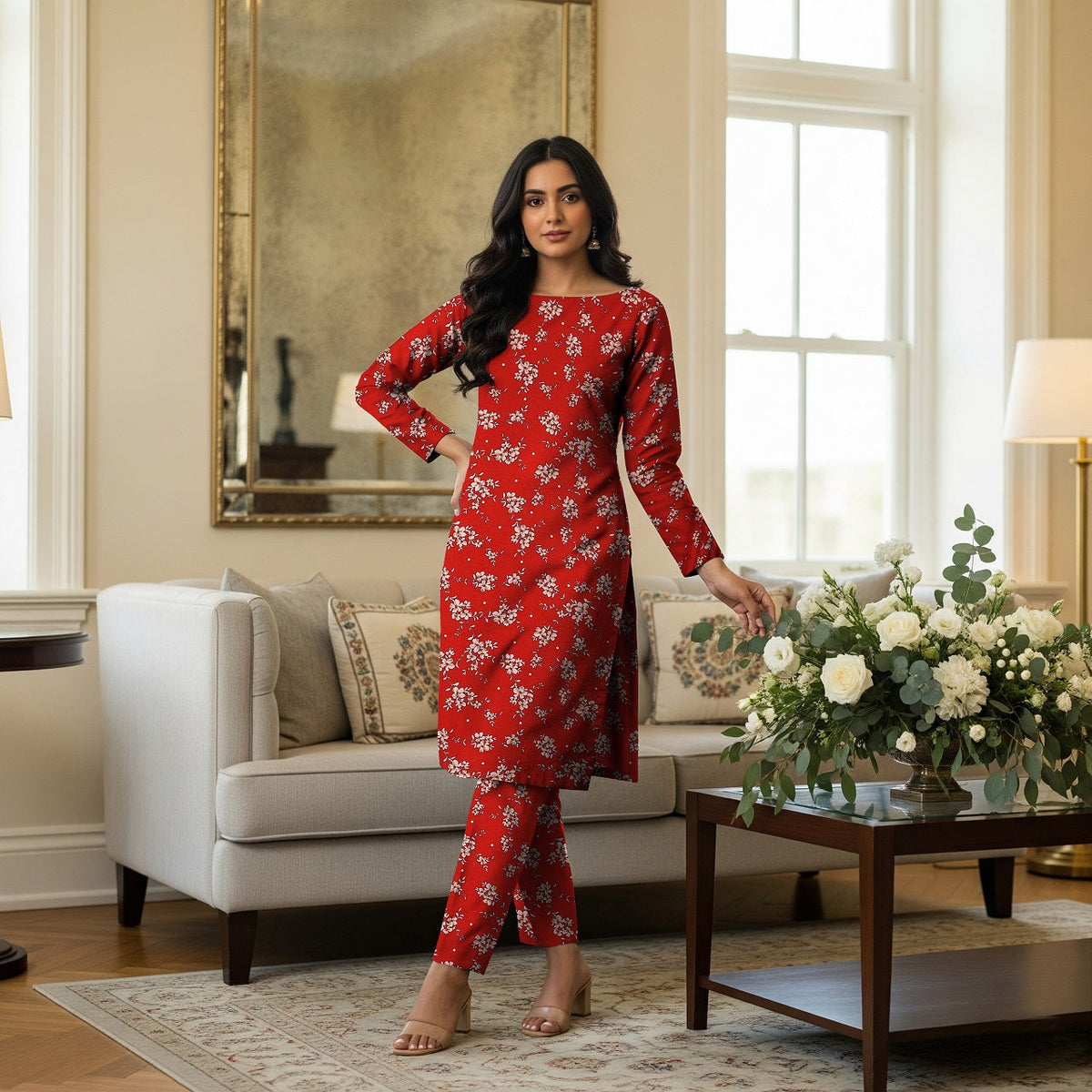 2 Pcs Ladies Suit  Des  165