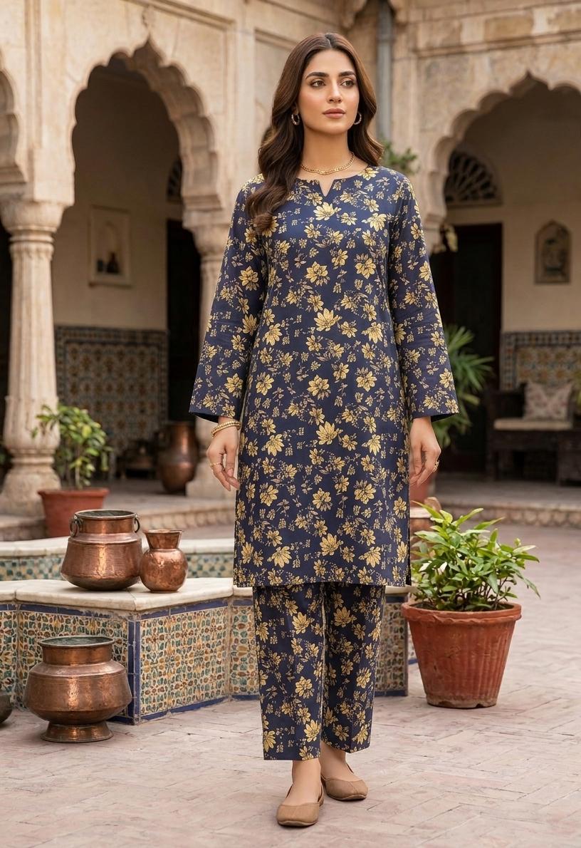 2 Pcs Ladies Suit  Des  167