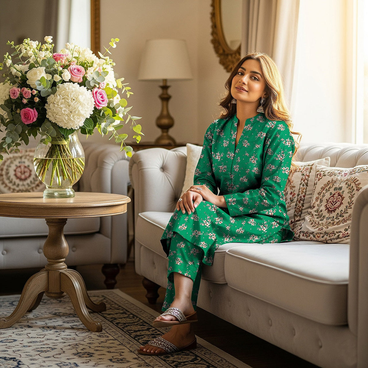 2 Pcs Ladies Suit  Des  168