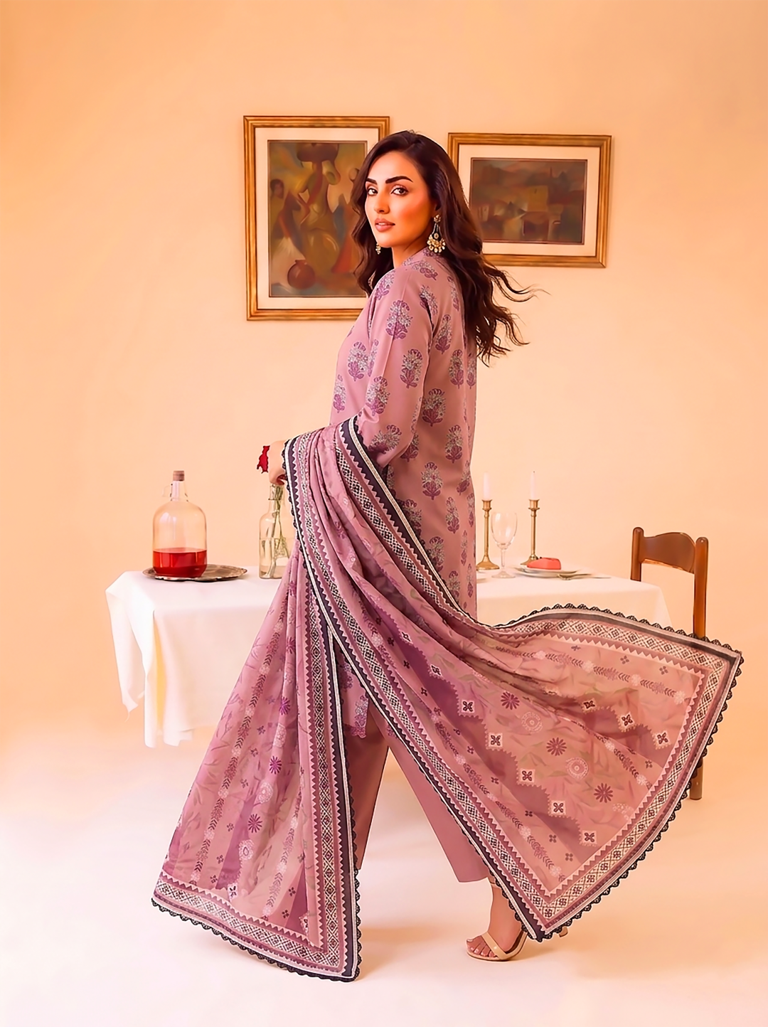 3 Pcs Lawn Unstitched Suit 568