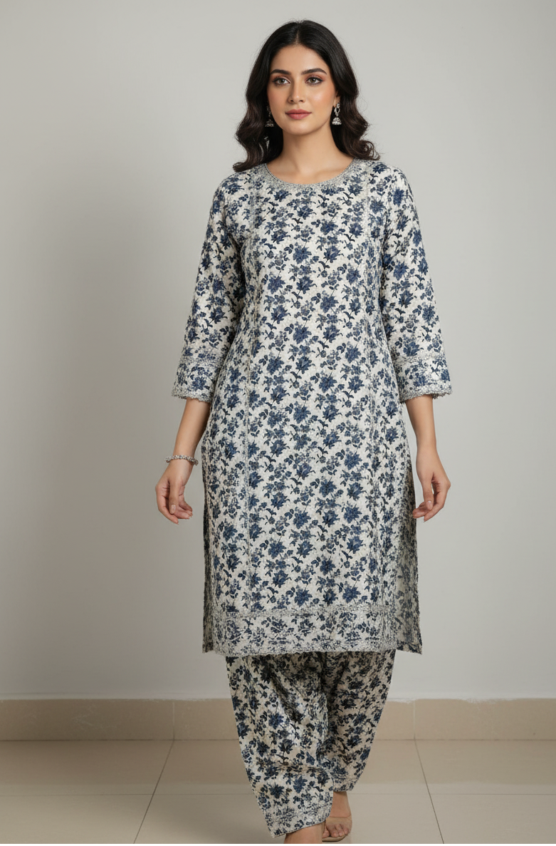 2 Piece Digital Print Khaddar Suit 06