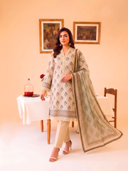 3 Pcs Lawn Unstitched Suit 575