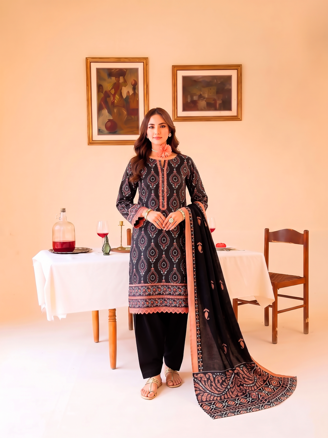 3 Pcs Lawn Unstitched Suit 579