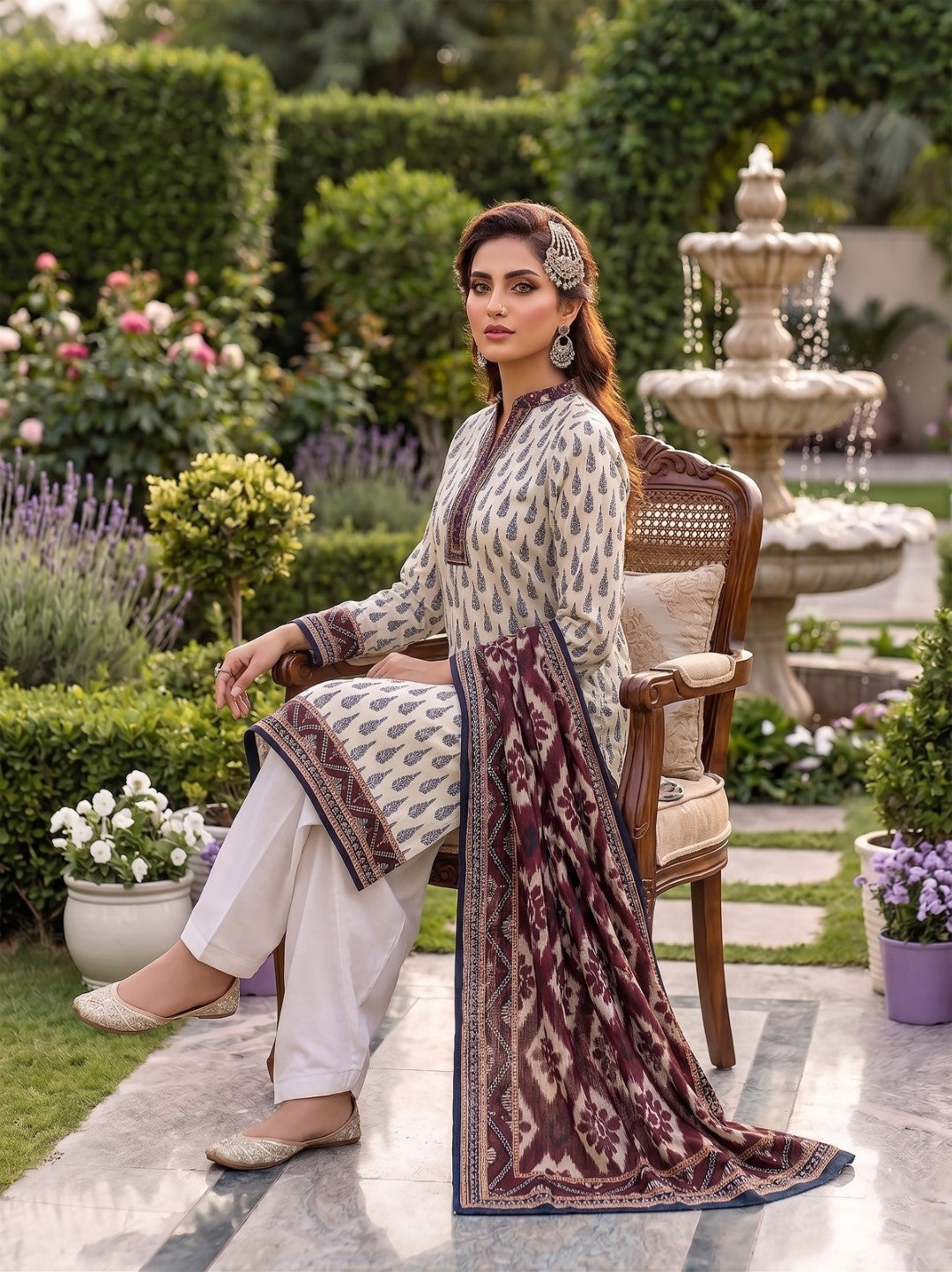 3 Pcs Lawn Unstitched Suit 580