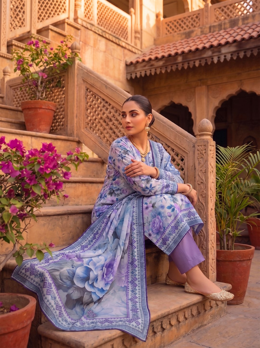 3 Pcs Lawn Unstitched Suit 590
