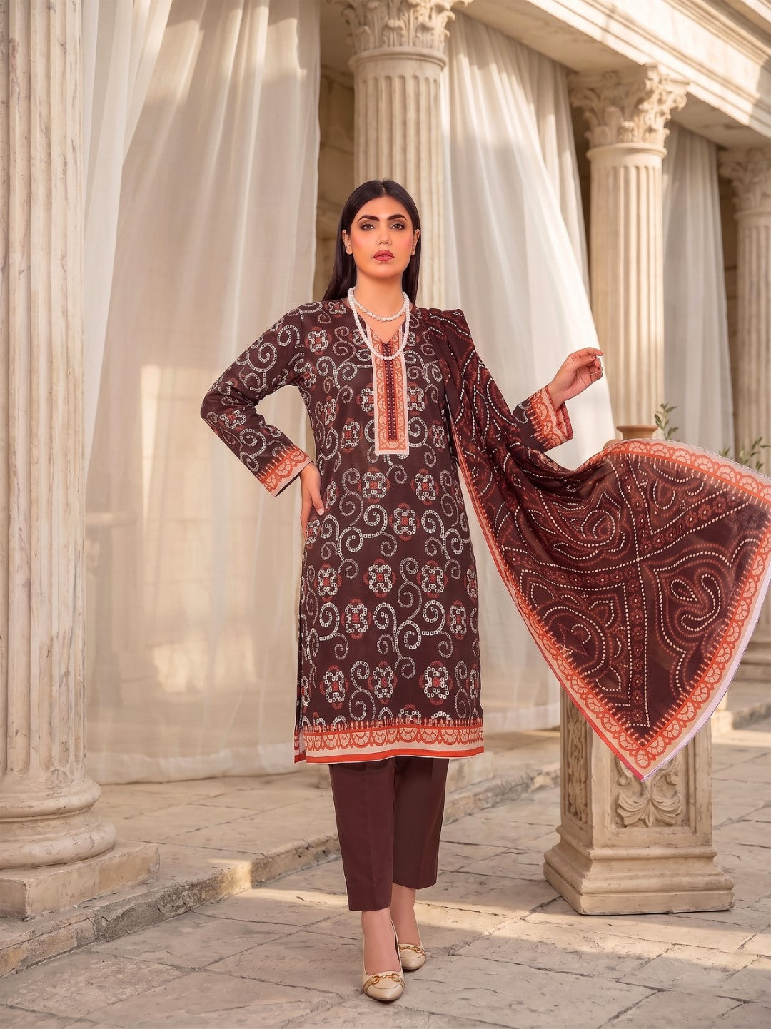 3 Pcs Lawn Unstitched Suit 594