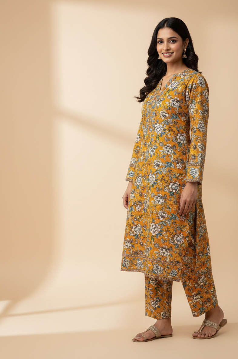 2 Piece Digital Print Khaddar Suit 09